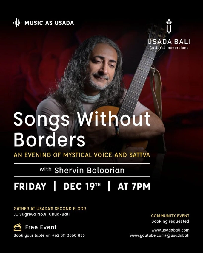 illustration for event: Live Music: Songs Without Borders w/ Shervin Boloorian