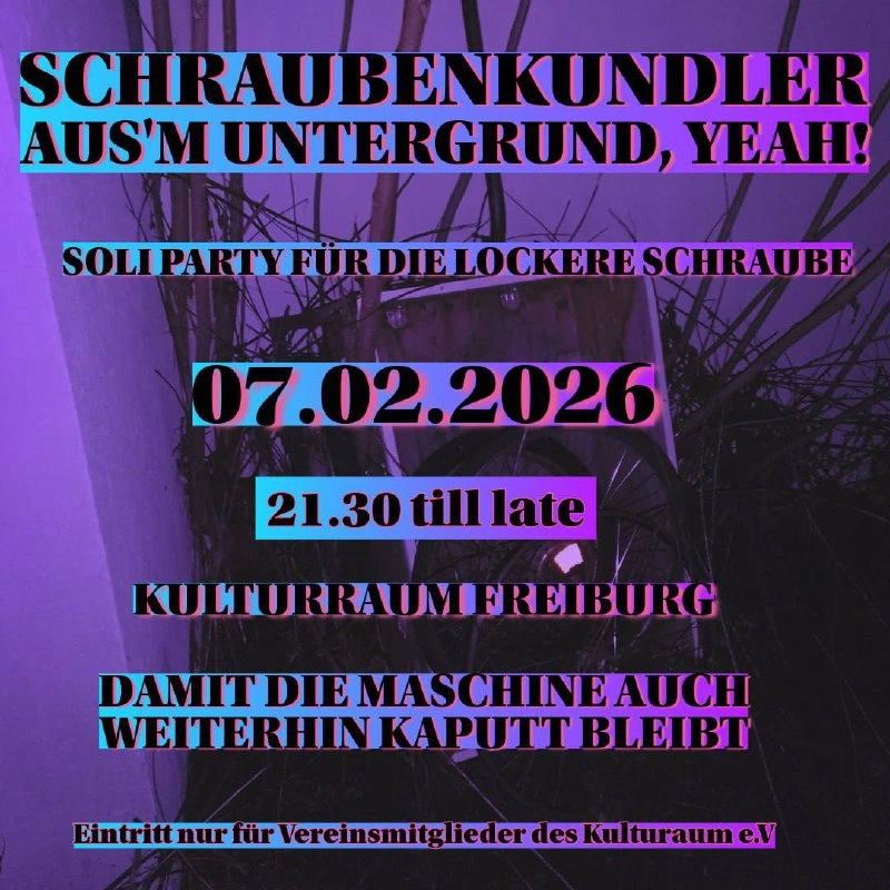 illustration for event: SCHRAUBENKUNDLER AUSM UNTERGRUND,YEAH!