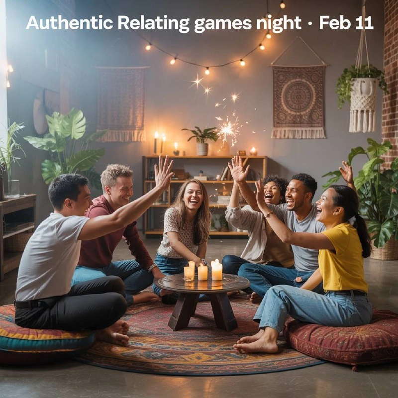 illustration for event: Authentic Relating Games Night in English