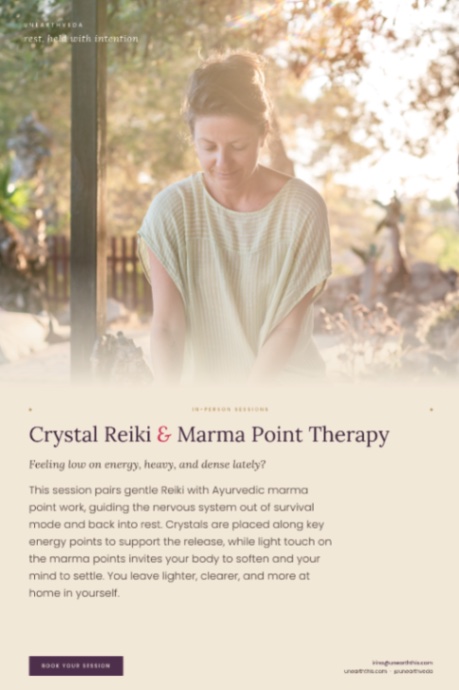 illustration for offering: Crystal Reiki & Marma Point Therapy Session